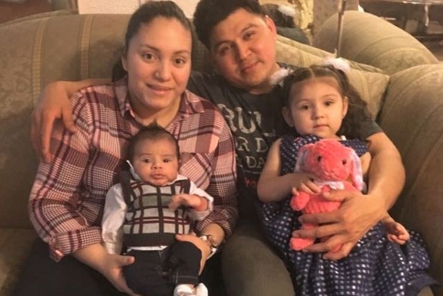 Queens residents Vivian and Antonio Martinez with their young children